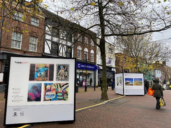 The Three Counties Cubes has landed in Newcastle Town Centre